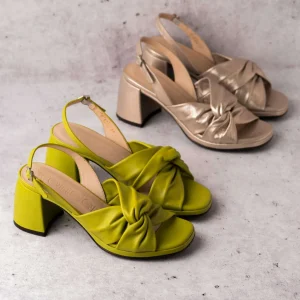 Wonders - F-8202 Block Heel Leather Sandal